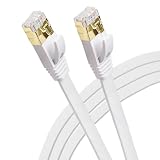 Maplin Flat Ethernet Kabel 50M, CAT7 UTP LAN Netzwerkkabel RJ45 10Gbps Individuelle Abschirmung, Kompatibel mit Laptop/PC, CCTV, PS4/5, Xbox, Switch, Modem, Router, Smart TV, Drucker, WiFi Ex