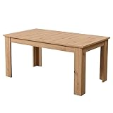Homestyle4u 2186, Esstisch ausziehbar Holz Tisch Esszimmertisch Holztisch Küchentisch Eiche Natur Braun 160 x 90