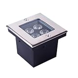 LED-Bodenlandschaftsleuchten - 4 W Quadratische Außenvergrabene Lichter, IP67 Wasserdichter LED-Strahler, Für Terrassen Für Gärten, Wege Von Schwimmbädern, Beleuchtungslichter(Green,4W(100V - 240V))