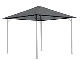 QUICK STAR Ersatzdach für Garten Pavillon 3x3m Grau RAL 7012 Antik Pavillondach Ersatzbezug