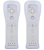 Wii Remote Controller Linker mit Motion Plus,TechKen Wii Remote Plus Controller Motion Plus Wii Fernbedienung Joystick Wii Remote Game Control mit Silikonhülle Handschlaufe für W