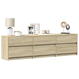 Juroupi TV-Schrank mit LED-Beleuchtung TV Schrank Fernseher Schrank Sideboard TV Lowboard Wohnzimmer Sonoma-Eiche 180x34x50