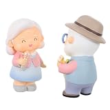 STOBAZA Romantische Resin Figur Älteres Paar Skulptur Dekoratives für Valentinstag Jubiläum Hochzeit Langlebige Tisch und Regal Dek