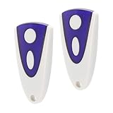 2 Stück Garagentor Handsender für Novoferm, Toröffner Fernbedienung 433,92MHz 2 Kanäle, Handsender Garagentor für novotron 502/504/512/514(Enthält 2 zusätzliche Batterien) - Weiß und B
