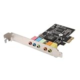 Wresetly Soundkarte PCIe PCI-E X1 CMI8738 Chip 32/64 Bit Soundkarte Stereo Soundkarte Ein 5.1 Kanal Desktop integriert für PC