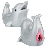 Delfin Taschenmuschi Monster Masturbator für Männer Real mit Dual Kanal Sex Spielzeug für realistisches Masturbieren 3D Textur Pocket Pussy Sex Toys Silikon Masturbator M