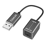 Cubilux USB A auf TOSLINK Optischer Audioadapter, unidirektionaler USB Typ A auf SPDIF Digitalkonverter, S/PDIF-Transmitter NUR für Computer, Laptops und PCs, Nicht für Fernseher oder andere G