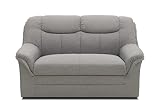 DOMO. collection Sofa Berlin, klassisches 2er Sofa, Polstergarnitur mit hochwertigem Federkern, 2 Sitzer 143 x 90 x 89 cm (BxTxH), hellg