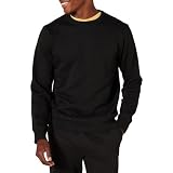 Amazon Essentials Herren Fleece-Sweatshirt mit Rundhalsausschnitt (erhältlich in Big & Tall), Schwarz, XXL