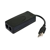 Sessleger Faxmodem USB Dual Port USB 2.0 56 K V.92 V.90 Externer Modemtreiber für Win 7 8 10 XP Empfang von Fax auf Comp