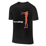 De$pe*Che T-Shirt aus Baumwolle mit Logo, Mo$de Herren-T-Shirt, lässig, Rundhalsausschnitt, kurzärmelig, Merch für Männer, Fans, Geschenke, Tops, Schwarz , XXL
