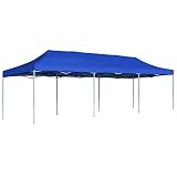 CIADAZ Faltpavillon Pop-Up 3 x 9 m blau, Pavillon, wasserdicht, UV-Schutz, Gartenpavillon, Outdoor-Pavillon - 44977