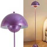 COSYLUX Moderne Stehlampe für Wohnzimmer, industrielle hohe Stehleuchte für Schlafzimmer, Metallschirm, reflektierendes Licht, Lesestehlampe für Büro, Kinderzimmer, Ecke (Perlviolett)