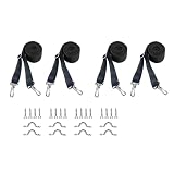 Kingke 2/4 Stück Bimini Top Straps Pad Augenriemen Boote Markise Gurtbänder mit Edelstahlverschluss für Vordächer Kanu Marine Nylon Top Straps Hardware Zubehö