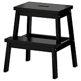 IKEA BEKVÄM - zuverlässiger Tritthocker für den täglichen Zugang, Tritthocker für Kinder, Holz, schwarz, 50