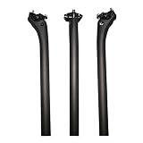 RongXuan Fahrrad Sattelstütze Carbon Sattelstütze Rennrad Mountainbike 27.2 30.8 31.6 350/400mm 3K Matt/Glänzend Offset 25mm Sattelstütze (27.2*350mm)