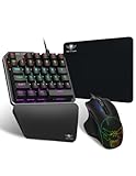 Spirit Of Gamer - Xpert G700 - Adapter Kombinierte RGB - Tastatur und Maus Set Für PS4, XBOX ONE, PC - Mechanische Tastatur Mit Einer Hand - Maus 7 Tasten 3200 DPI