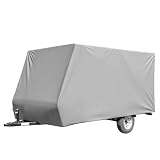 Wiltec Wohnwagen Schutzhülle Größe S 426 x 225 x 220 cm Plane, Abdeckplane für Caravan und Wohnmobil, Wohnwagenplane aus PP, Schutzhaube Abdeckung