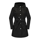 Damen Wasserdichte Windjacke Sportarten Mit Kapuze, Lässige Leichte Windjacke, Modischer Einfarbiger Langarm Übergangsjacke Mit Weitem Schnitt Und Regenmantel Mit Gü