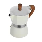 OFFSCH 1Stk Kaffeetasse kaffeepadmaschine Kaffeebereiter kaffemaschine coffee maker Handtropfkaffee Espresso-Kaffeekanne Kaffeekanne von Hand aufbrühen Mokka-Kaffeemaschine Holz Weiß