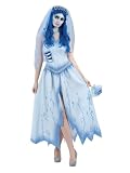 Smiffys Corpse Bride, Emily-Kostüm, Kleid und Stirnband mit S