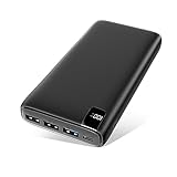 A ADDTOP Power Bank 26800mAh, 22,5W Powerbank USB C Externer Akku mit PD 20W Power Delivery, Tragbares Ladegerät mit 4 Ports kompatibel mit Smartphone, Tab