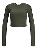 Jack & Jones Damen JXFELINE STR LS Rib Tee JRS NOOS Top, Rosin,M