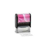 Selbstfärbender Stempel stempelfritz Gr.2 direkt hier Erstellen – personalisierter Firmenstempel, Adressstempel, Namensstempel oder Familienstempel – Gehäuse Schwarz-Rosa, 47x18mm, max. 5 Z