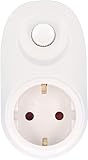 UNITEC 47535 Zwischenstecker mit Dimmer, Steckdosendimmer für Glühlampen und Hochvolt-Halogenlampen bis 280 Watt, weiß