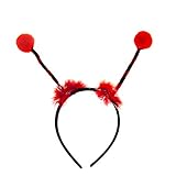 Oblique Unique® Haarreif Marienkäfer mit Bommeln Haarreifen Kostüm Accessoire für Karneval Fasching Motto Party Schwarz R