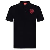 FC Arsenal Herren Polo-Shirt mit originalem Fußball-Wappen - Geschenk - Schwarz - M