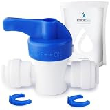 smardy Absperrhahn Absperrventil für 1/4'(6,35mm) Wasserschlauch, Umkehrosmose Quick-Fitting, Wasserfilter Schnellverbindung Adap