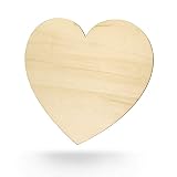 Kleenes Traumhandel Holzherz - Herz aus Holz - Wanddeko Herz - Herzscheiben - Herzform aus Holz für Geburtstag, Hochzeit, Valentinstag - (112x100 mm)