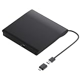 Mokeum Externes CD-DVD-Laufwerk, tragbares USB 3.0 und Typ-C-CD/DVD-RW-Laufwerk, Player, Rewriter-Brenner, kompatibel mit Laptop, Desktop-PC, Computer für Windows 7/8/10/11, Mac MacBook Pro/