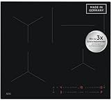 AEG Induktionskochfeld Autark 60 cm, Made in Germany, 4 Flex-Kochzonen mit kratzresistenter SaphirMattSE-Oberfläche, Bräterzone für mehr Flexibilität, Powerfunktion,Timer, Rahmenlos, Touch, TO64IC0FIT