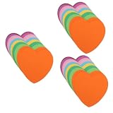 VILLCASE 150 Stück Herzförmiger Karton Bunte Haftnotizen Notizblock Notizen Zum Kindertag Grußkarten Mini Herzaufkleber Farbige Aufkleber Herzförmiger Notizblock Schulbriefpap