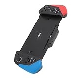Garsent Controller für Switch OLED 6-Achsen-Gyro Dual Motor Vibration Handheld One Piece Joypad Controller Ersatz mit 4 Spielkartensteckplätzen (rot blau)