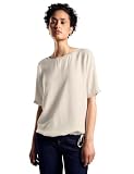 STREET ONE Damen A344883 T-Shirt mit Tunnelzug, Smooth Sand beige, 42