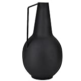 EGLO LIVING Metallvase Miouski, minimalistische Deko Vase mit Griff, Dekovase für Wohnzimmer, Blumenvase aus Metall in Schwarz, Tischdeko 39