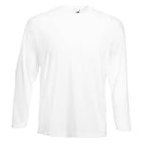 Fruit of the Loom Langarm T-Shirt 61–038–0 Gr. XXL, weiß - weiß