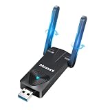 Maxuni USB WLAN Stick, USB 3.0 1300Mbps WLAN Adapter 2.4GHz/5.8GHz Dual Band Internet with 5dBi Antennas for PC/Desktop/Laptop, Compatible with Windows 11/10/8/7/Vista/X