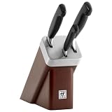 ZWILLING Vier Sterne Selbstschärfender Messerblock, 4-teilig, Messer aus rostfreiem Spezialstahl/Kunststoff-Griff, B