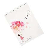 SHINEOFI 1 Stück 30 Blatt Leerer Notizblock Weißes Zeichenkünstlerpapier Zeichnung Malen Zeichnen Notizbuch Spiralskizzenbuch Malbuch Cuadernos Skizzenblock Reisen Perlmutt Kunstpap