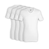Götzburg 4er Pack Herren Kurzarm Business Unterhemd mit V-Ausschnitt (Weiss) 7