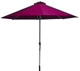 ASumPio Terrassenschirm, Sonnenschirm Mit Uv-Schutz, 2,7 M, Gartenschirmständer, Ampelschirm, Höhenverstellbarer Schirm Für Terrasse, Garten, Strand, Pool, Terrasse, 3 Khak (4 Weinrot)