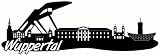 Samunshi® Wuppertal Skyline Aufkleber Sticker Autoaufkleber City Gedruckt - 30x10,2cm schw