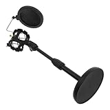 SHOWERORO 1stk Mikrofonständer Mikrofon-tischarm Desktop-mikrofonhalter Auslegerstangenhalter Mikrofonhalterung Tischmikrofon Boom-mikrofon Mikrofon-befestigungsrahmen Black Plastik