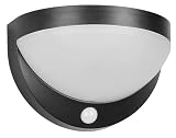 Reality Leuchten LED Außenwandleuchte Cobre R24716132, Kunststoff Schwarz matt, 8 Watt LED, Hybrid Solar/Akku, Dämmerungssensor, Bewegung