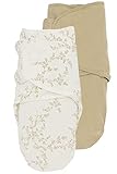 Meyco Baby Branches/Uni Pucksack 2er Pack, Erstausstattung Neugeborene (Pucktuch für Babys ab 4-6 Monaten, weicher Schlafkomfort, atmungsaktiv und feuchtigkeitsabsorbierend, Einschlafhilfe), S