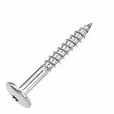SCREW REBEL Fassadenschrauben 4,8x38 TX20 - naturblank - 100 Stück Edelstahl A2 Tresp